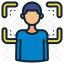Male Face Scan  Icon