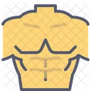 Male Front Six Pack Body Icon