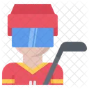 Male Hockey Player  Icon