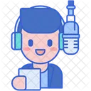 Male Host Show Host Show Hosting Icon