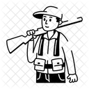 Male Hunter Stalker Trapper Icon