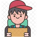Male Hitchhiking Travel Icon