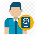 Male Immigration Officer Immigration Officer Immigration Icon