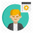 Male Information Officer  Icon