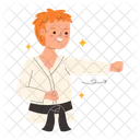 Male Karate Player Karate Judo Icon