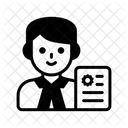 Male Lawyer Male Judge Lawyer Document Icon
