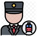 Male Loco Pilot Train Driver Railway Driver Icon
