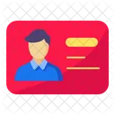 Male Member Card  Icon