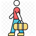 Male passenger with bag  Icon