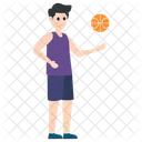 Male Player Sportsman Sportsperson Icon