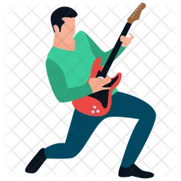 Male Playing Guitar  Icon