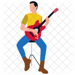 Male Playing Guitar  Icon