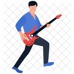 Male Playing Guitar  Icon