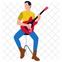 Male Rock Star Guitar Player Guitarist Icon