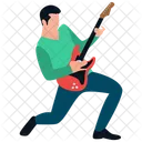 Concert Rock Star Guitar Player Icon