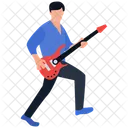 Rock Star Playing Guitar Guitar Player Icon