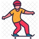 Male playing skateboard  Icon