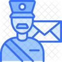 Male Postman Postman Letter Icon