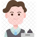 Male Receptionist  Icon