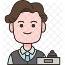 Male Receptionist  Icon