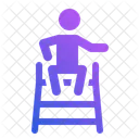 Badminton Referee Tennis Referee High Chain Icon