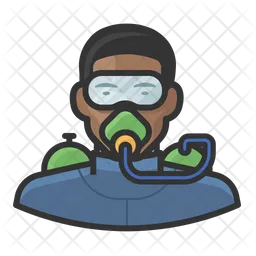 Male Scuba Diver  Icon