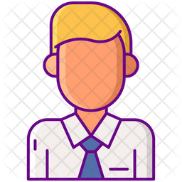 Back male Icon - Download in Colored Outline Style