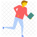 Student Hurry Running Icon