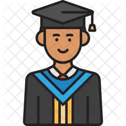 Male Student Graduate  Icon