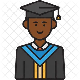 Male Student Graduate  Icon