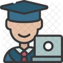 Male Laptop Student アイコン