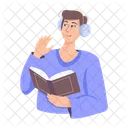 College Study Male Student College Student 아이콘