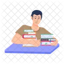 College Study Male Student College Student 아이콘