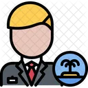 Male Travel Manager  Icon