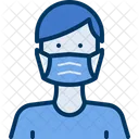 Male Wear Face Mask  Icon