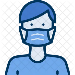 Male Wear Face Mask  Icon