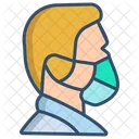 Male With Mask Medical Mask Face Mask Icon