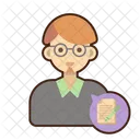 Male Writer Script Writer Film Script Icon
