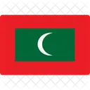 Malediven Flagge Land Icon