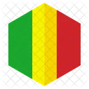 Mali Flag Hexagon Icon