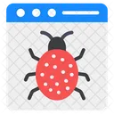 Malicious Website Online Virus Webpage Bug Icon