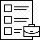 Mallette Liste De Controle Client Icône