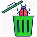 Malware Bug Trash Bin Icon