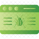 Website Attack Virus Bug Icon