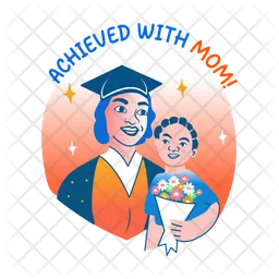 Mamá graduada  Icono