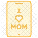 Moms Cellphone Duotone Line Icone Icon