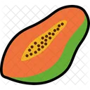 Mamao Meio Cortado Laranja Fruta Icon