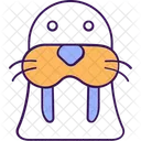 Mammal Walrus Odobenus Rosmarus Icon