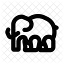 Ausgestorben Pflanzenfresser Tier Icon