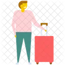 Man Luggage Suitcase Icon